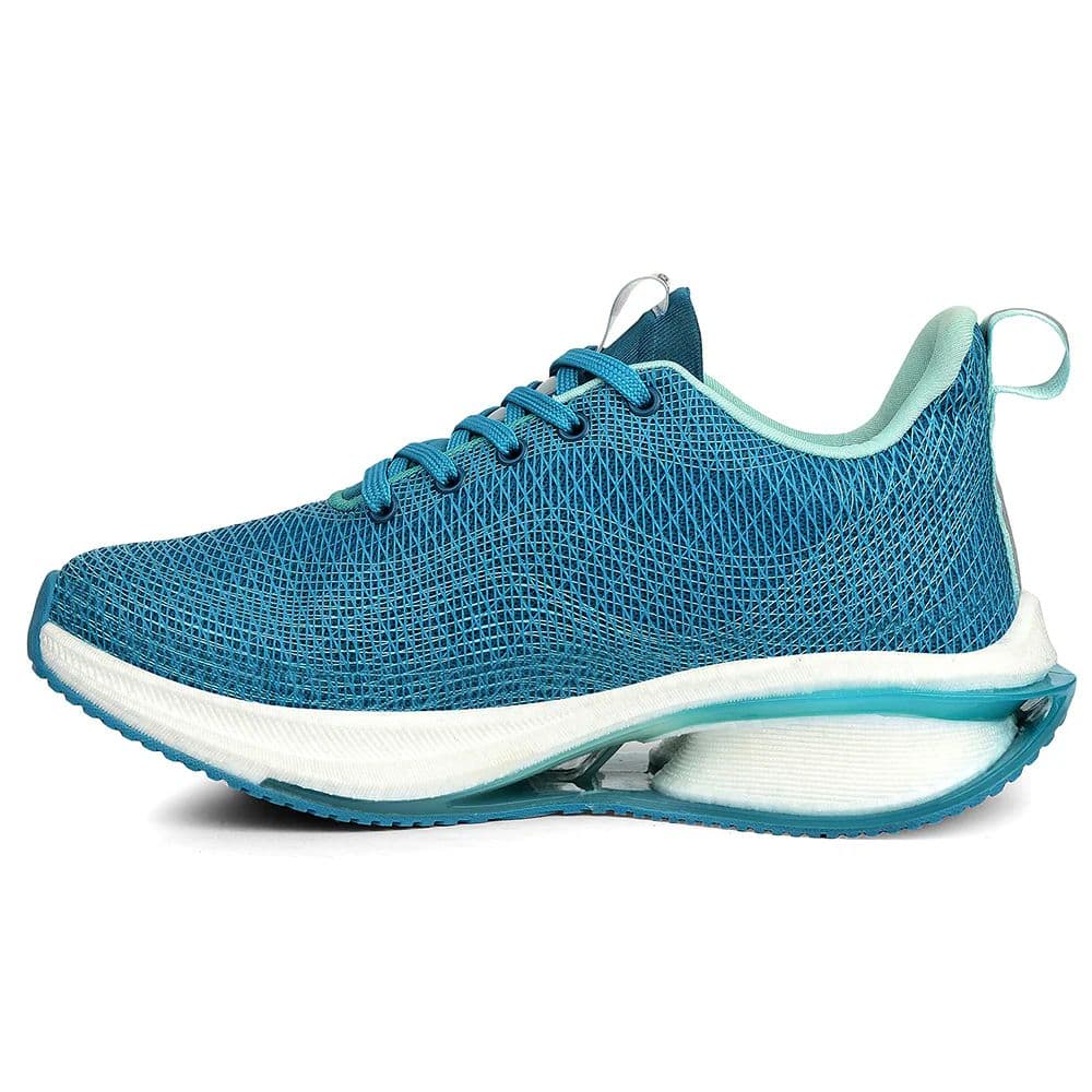 Leap7x Teal Blue Sports Lacing Running Shoes For Women ARMENIA-3 By Liberty — photo 3