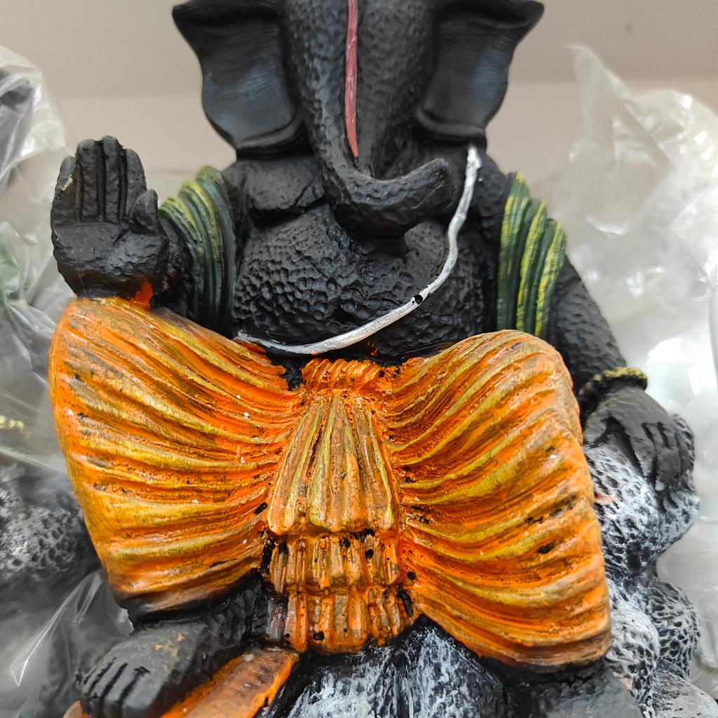 Black Gan Statue | Religious Decoration | Ganesha | Black