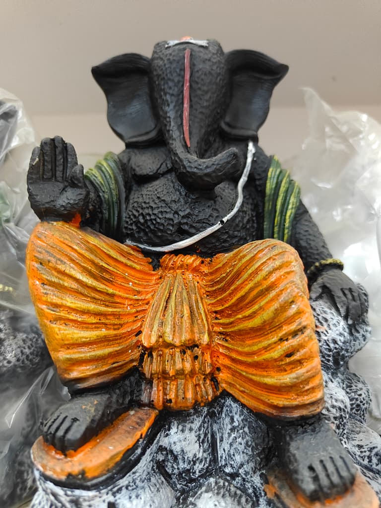 Black Gan Statue | Religious Decoration | Ganesha | Black