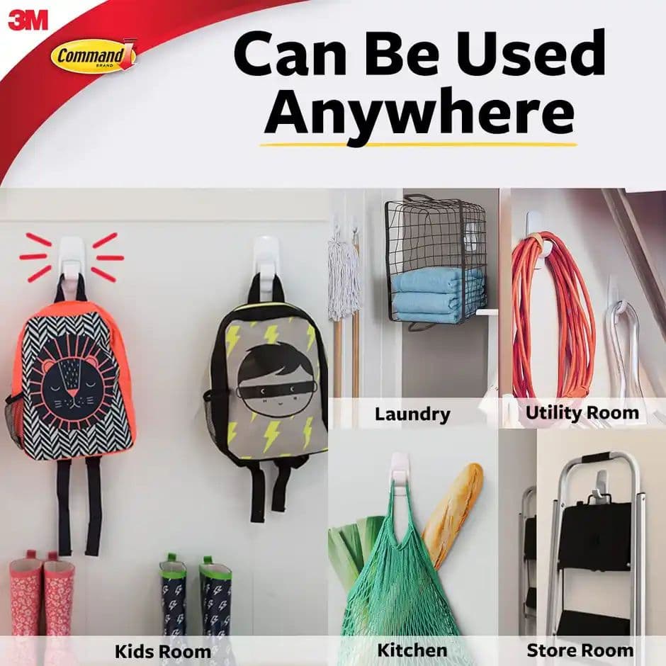 Command Jumbo Utility Hooks | White — photo 3