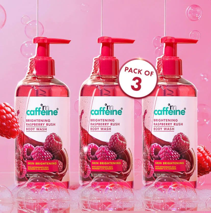 Brightening Raspberry Body Wash | 300 ml | Pack of 3