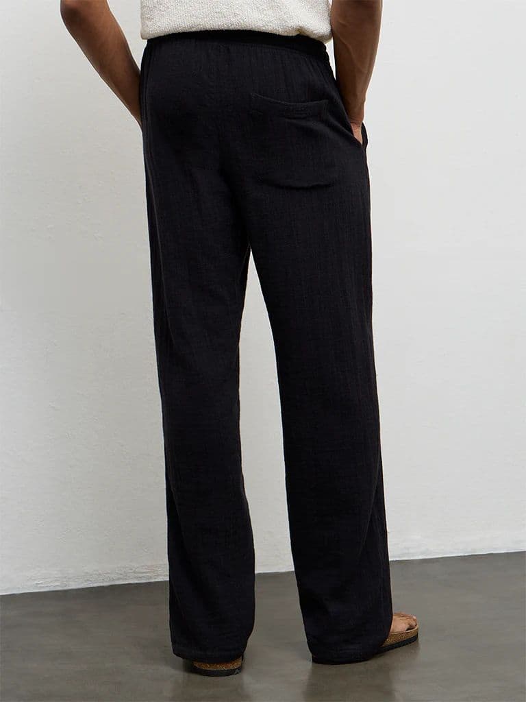 ETA Black Relaxed-Fit Mid-Rise Chinos — photo 4