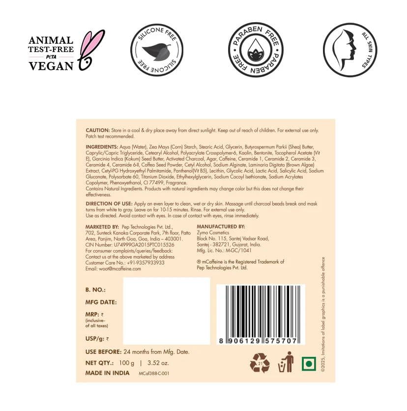 Pore Cleanse Coffee Cookie Detan Face Mask - 100gm