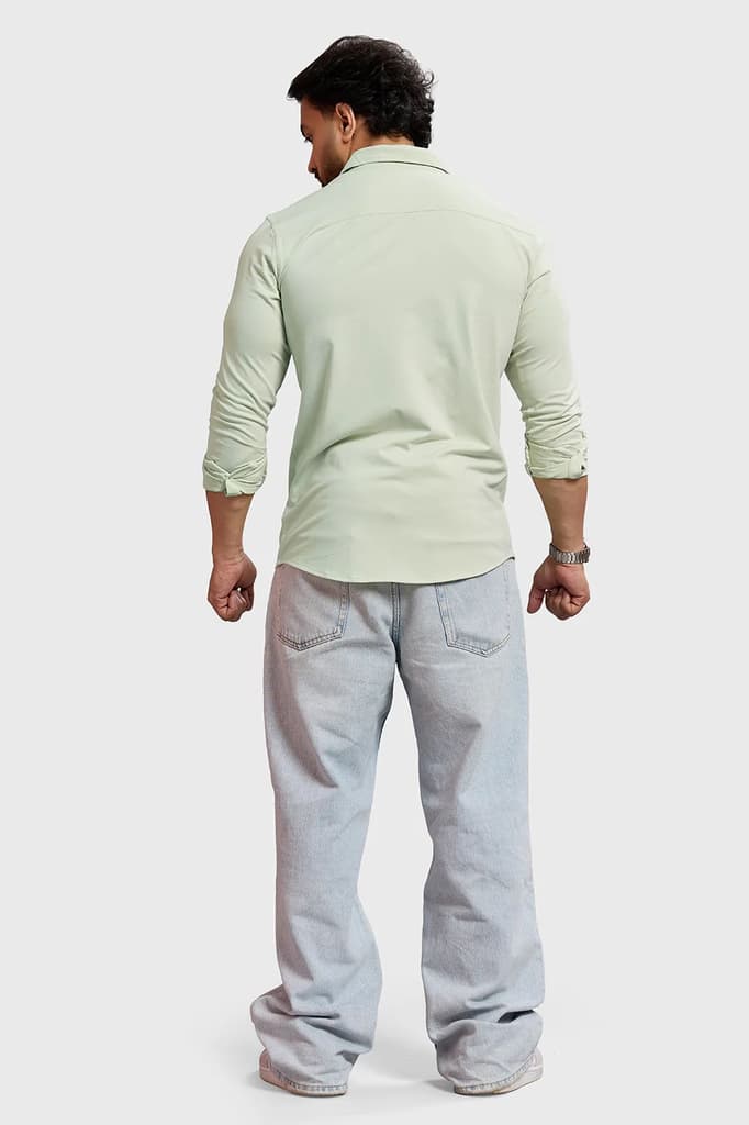 Aero Fullsleeves Shirt Light Green — photo 5