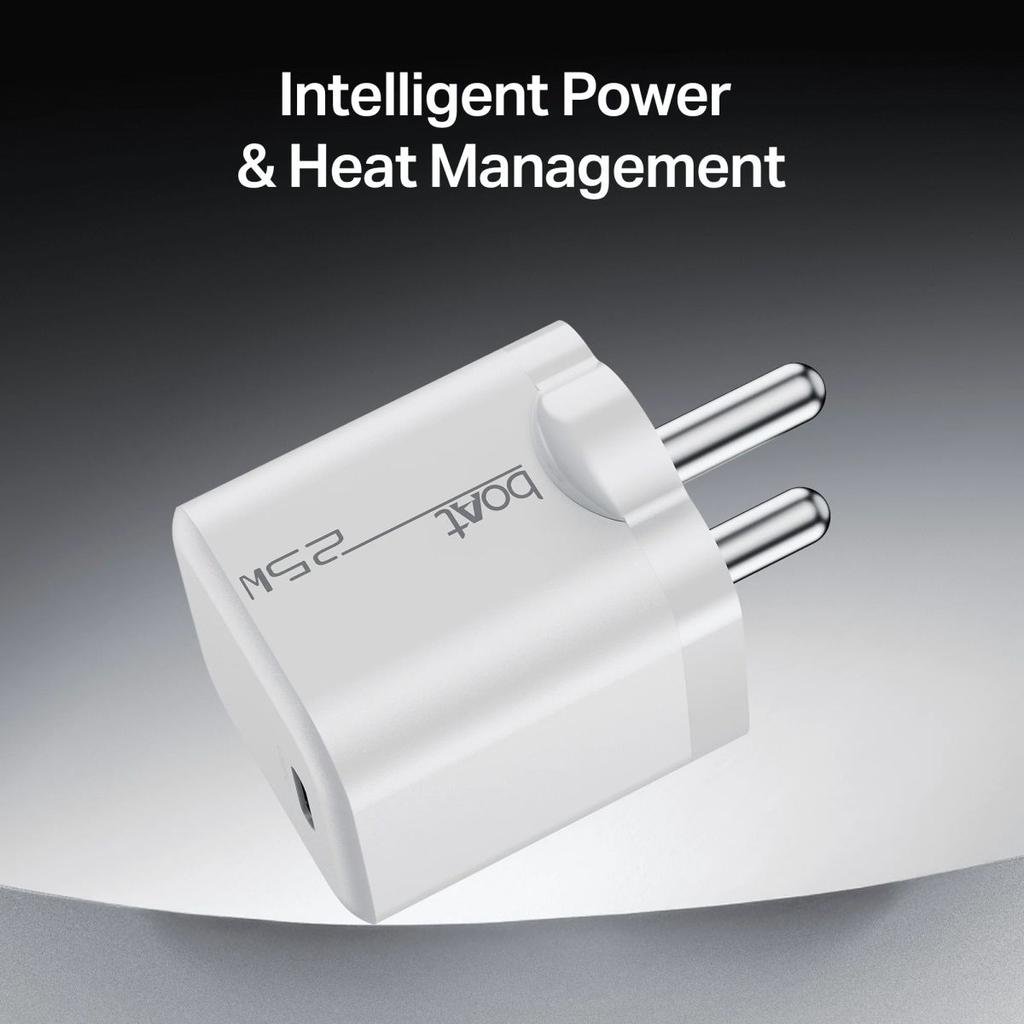 boAt 25W PD Charger | Fast Charging Adapter with PD & PPS, 12-Layer Protection & Compact Design — photo 3