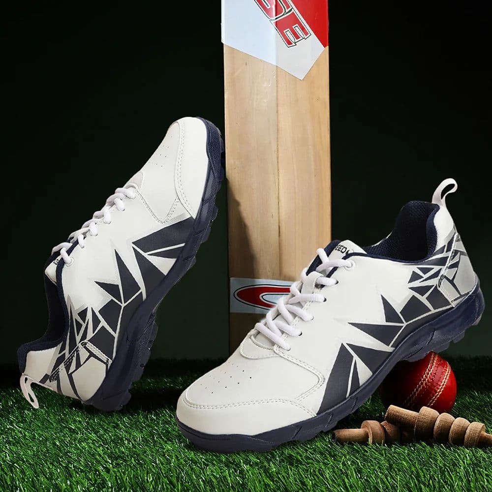 FREEDOM Navy Blue Sports Lace-Up Cricket Shoes For Men GOOGLY By Liberty — photo 4