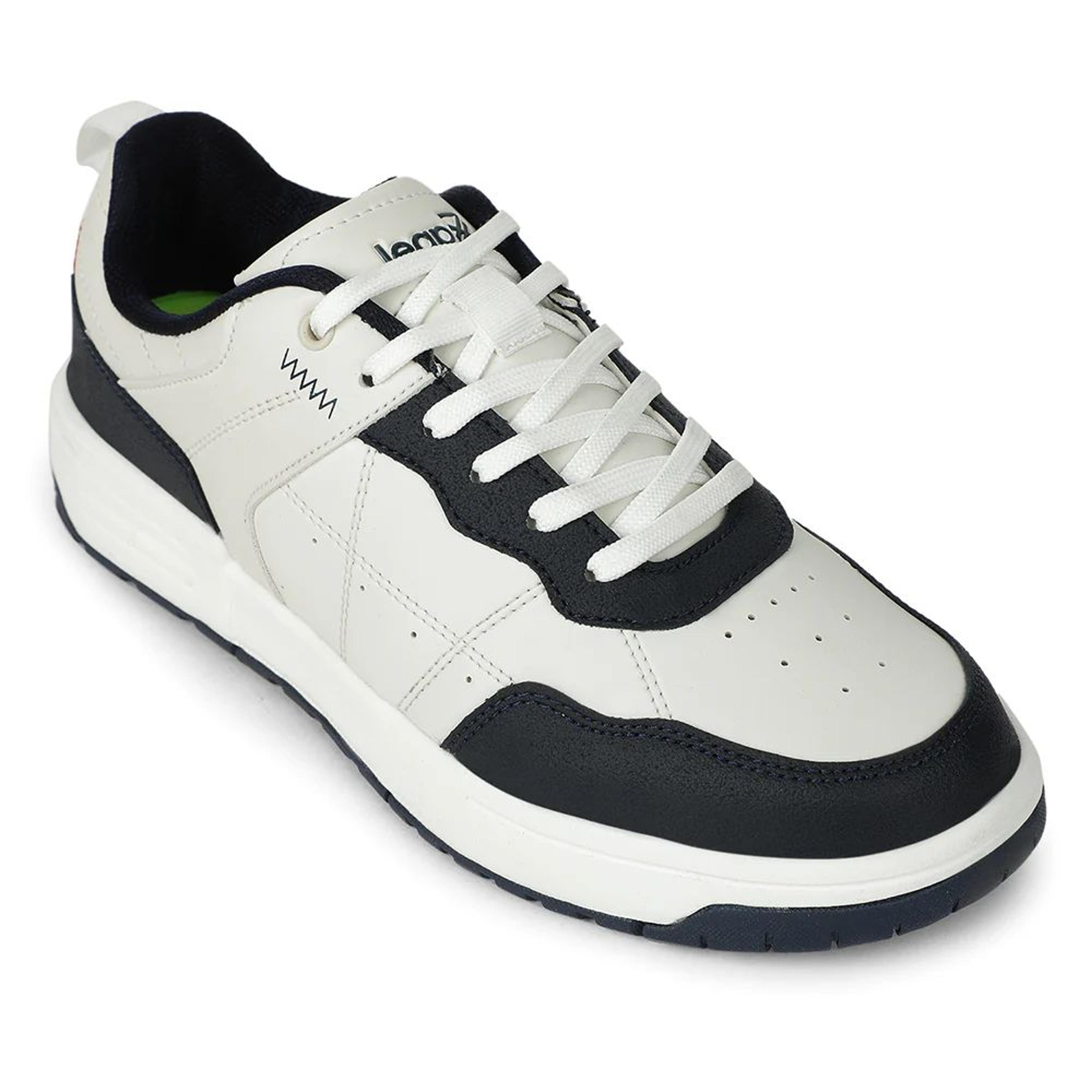 LEAP7X Navy Blue Casual Lacing Sneakers for Men NOBLESTEPE by Liberty