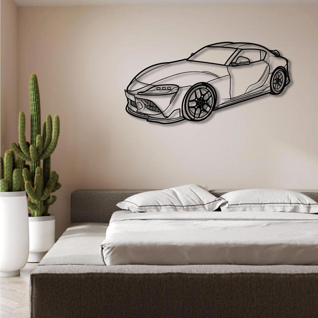 TOYOTA SUPRA MK 5 PERSPECTIVE METAL WALL ART — photo 3