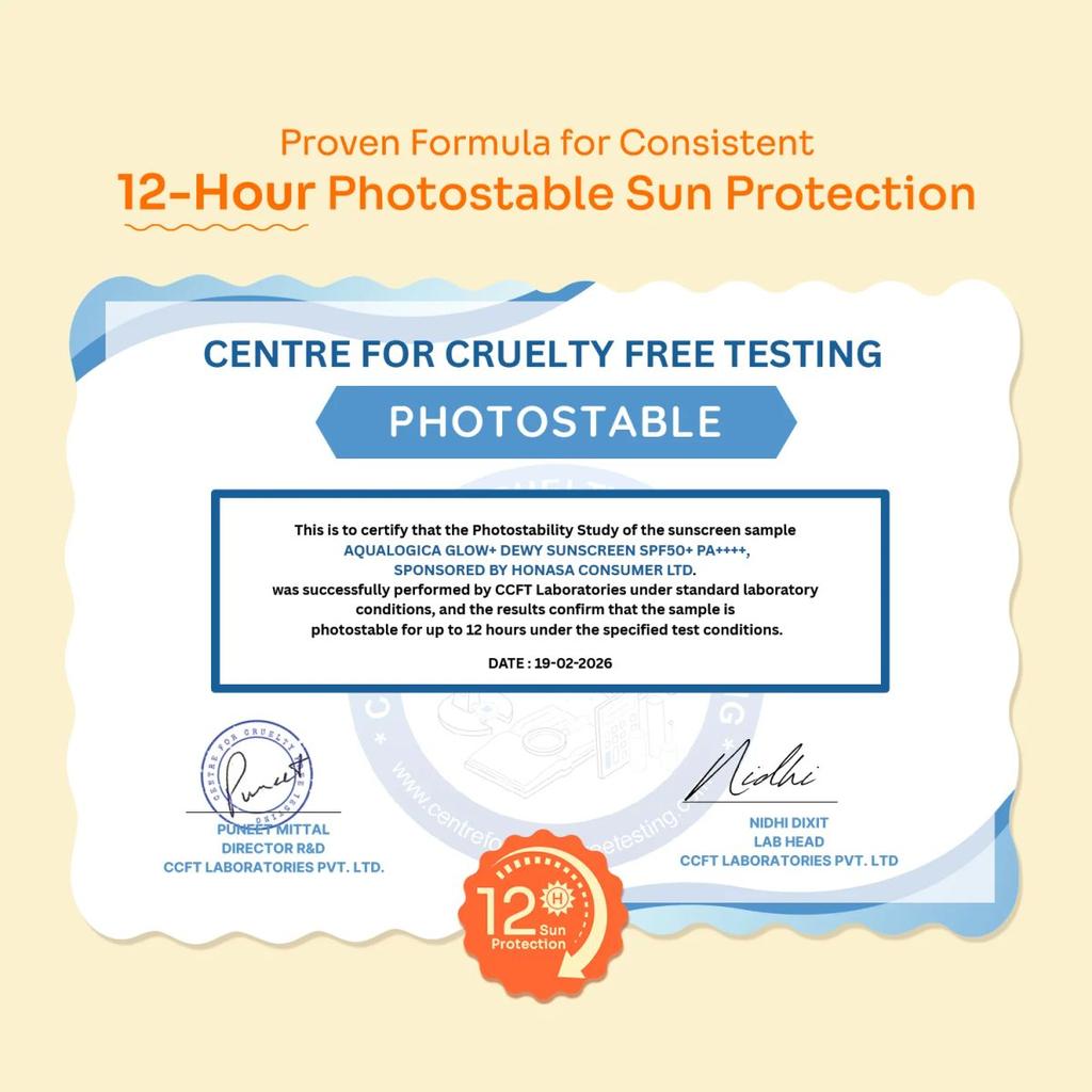 Glow+ Dewy Gel Sunscreen In-Vivo Tested SPF 50+ PA++++ with Papaya & Vitamin C - 50g