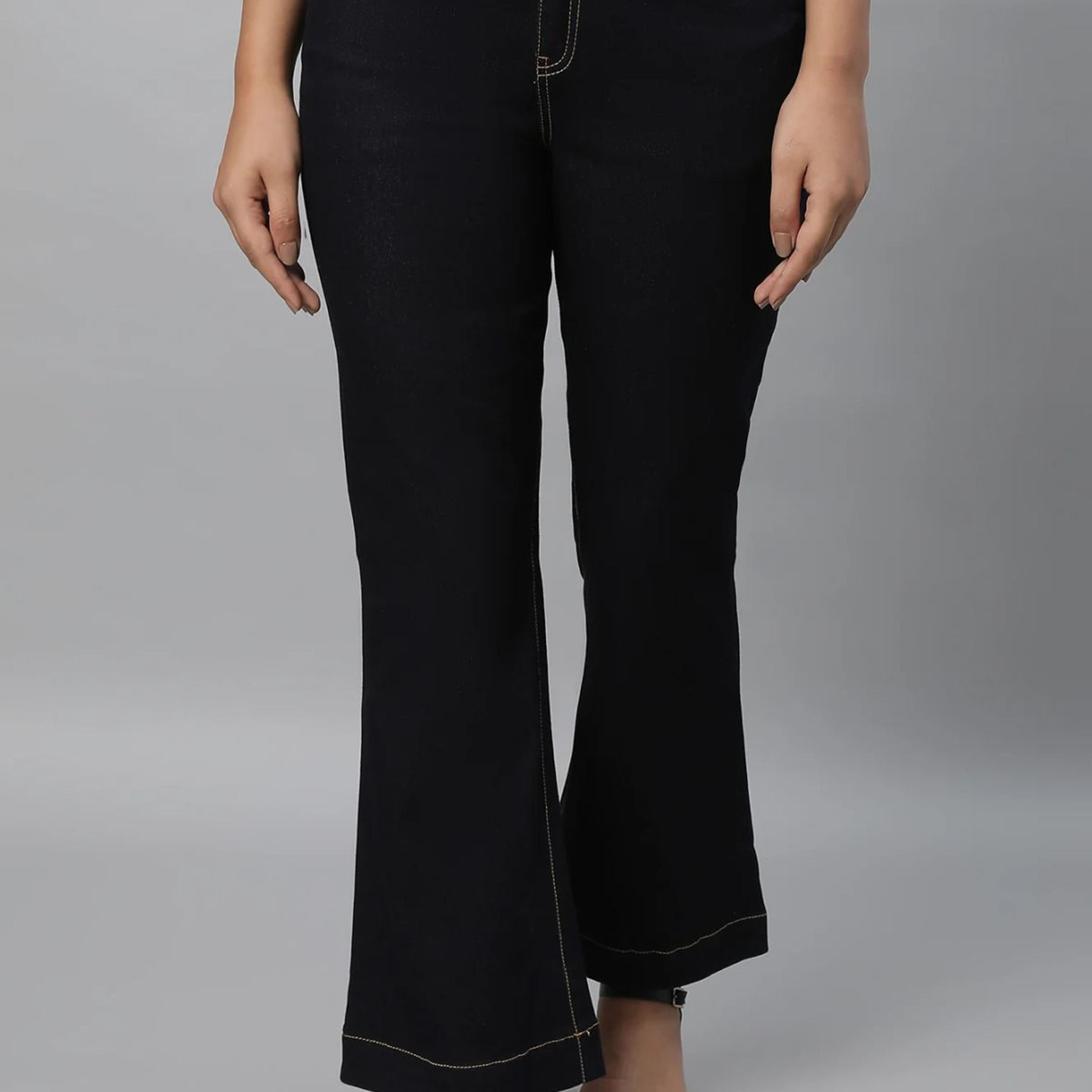 Blue Boot-cut Denim Jeans
