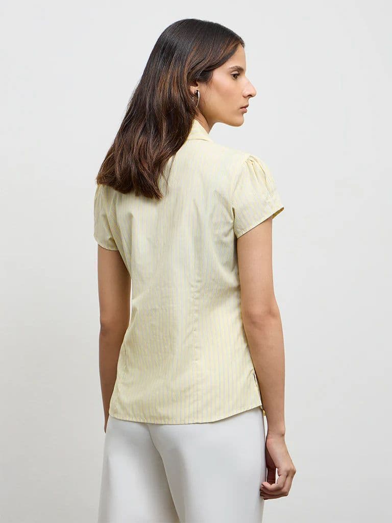 Wardrobe Light Yellow Striped Shirt — photo 4
