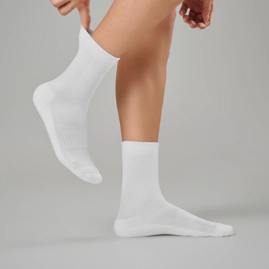 Crew-Length Socks - Polar White (Pack of 3)