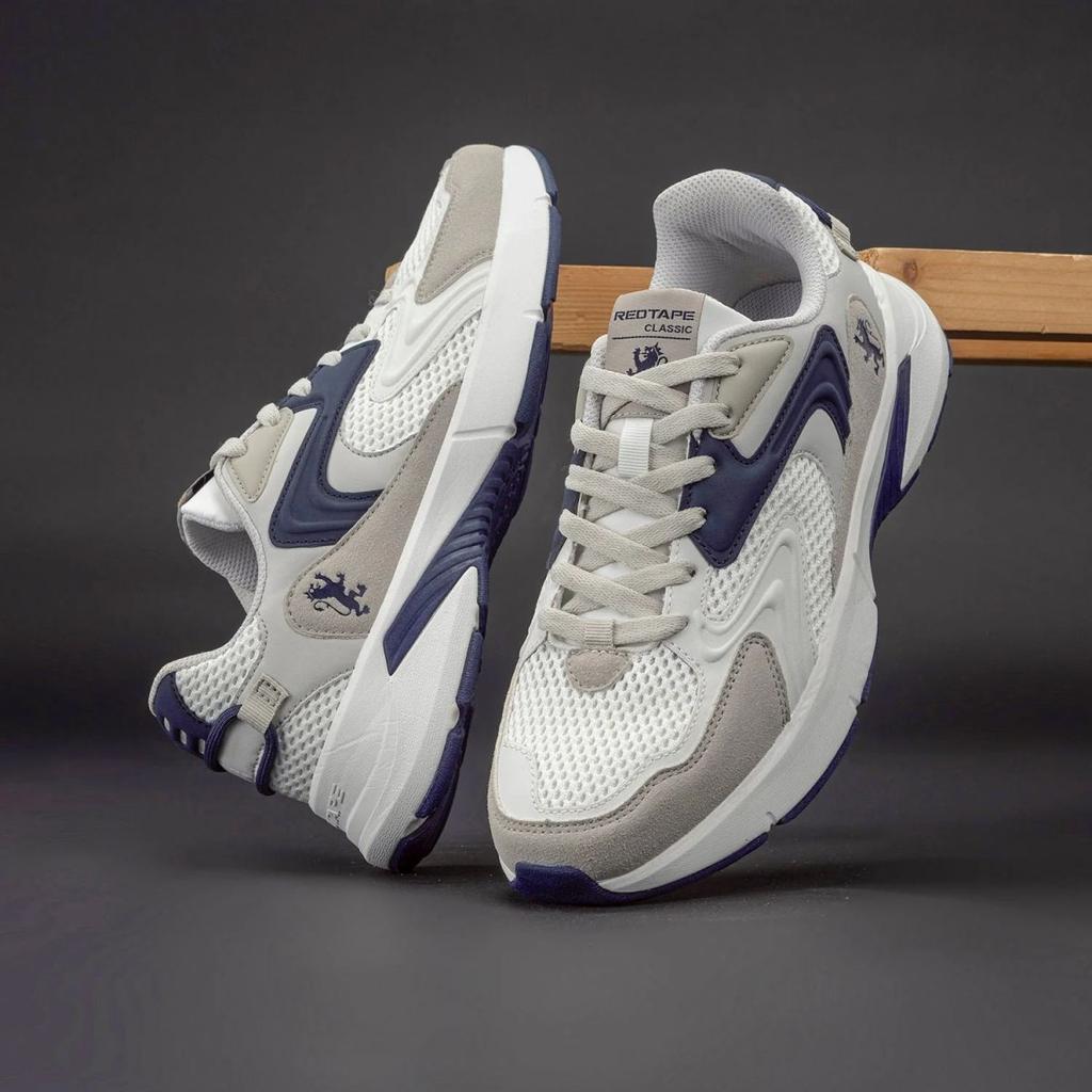 Sneakers for Men in White and Navy | Casual Low-Cut Lifestyle Shoes. — photo 6