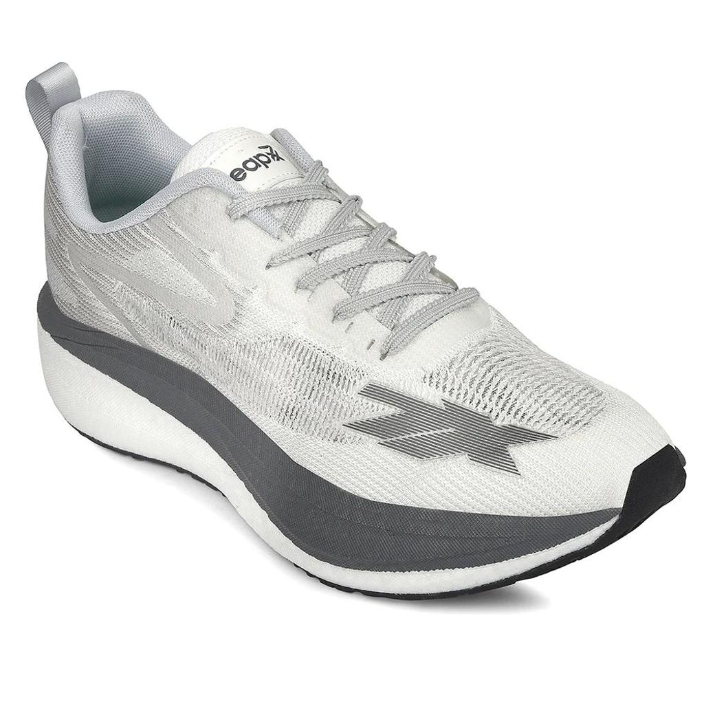 Leap7x White Sports Lacing Running Shoes For Men XLM-02 By Liberty