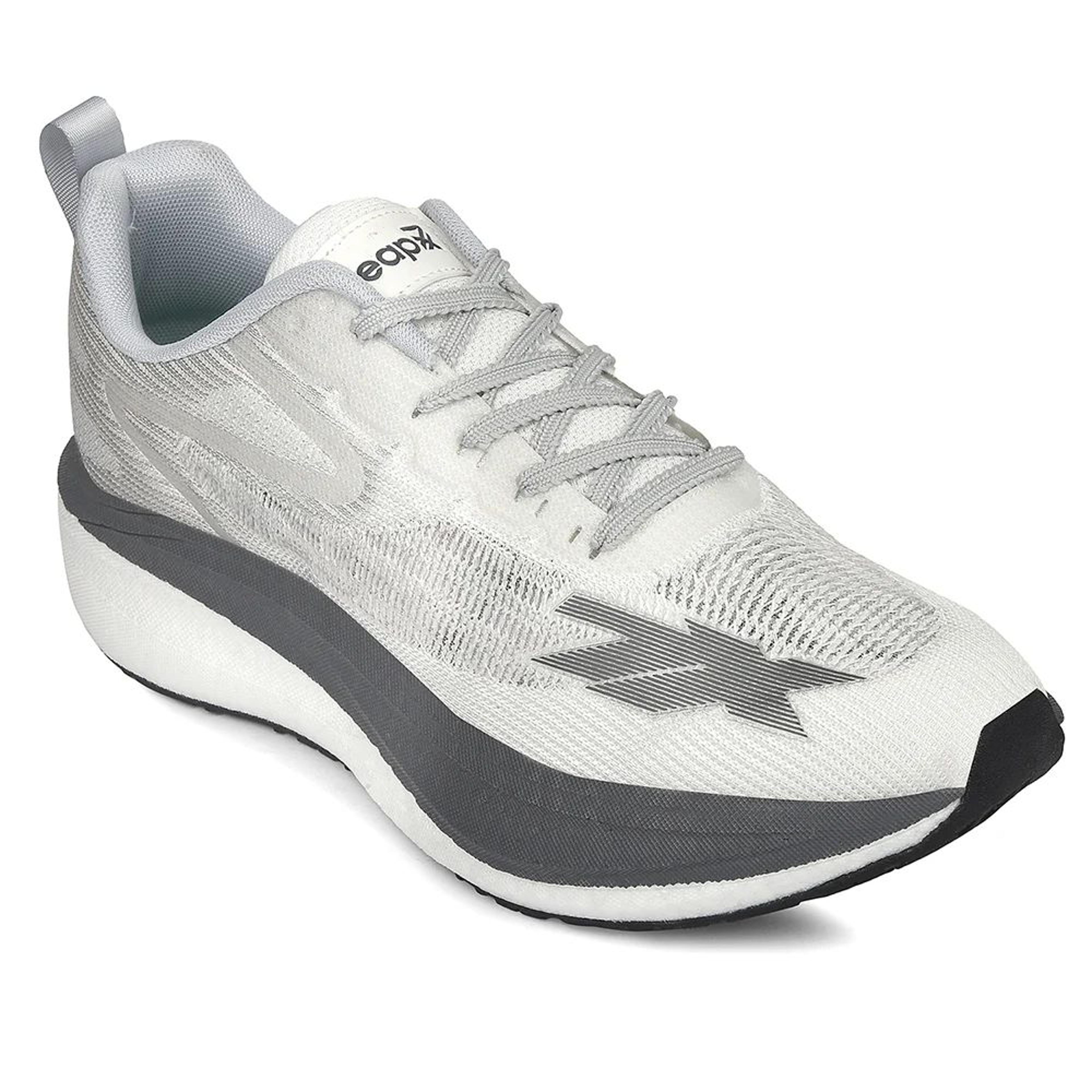 Leap7x White Sports Lacing Running Shoes For Men XLM-02 By Liberty
