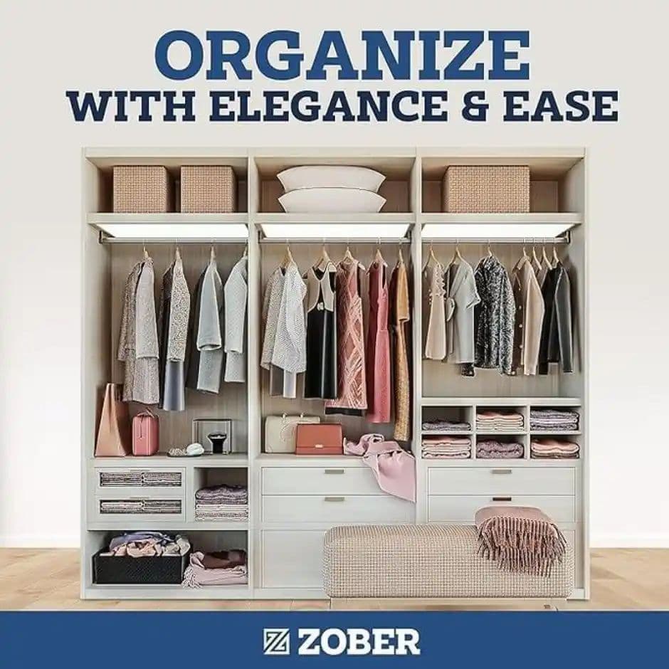 Lifelong Zober Wooden Suit Hangers Pack-10 With Non Slip Pants Bar | 360 Swivel Hook — photo 2