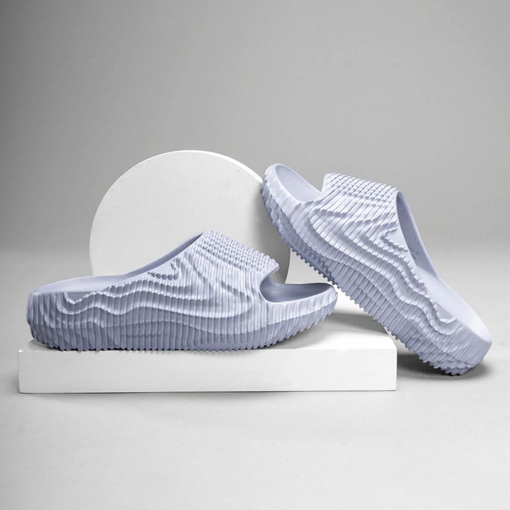 Womens Sliders in Dusty Blue | Casual Pool Sliders — photo 6