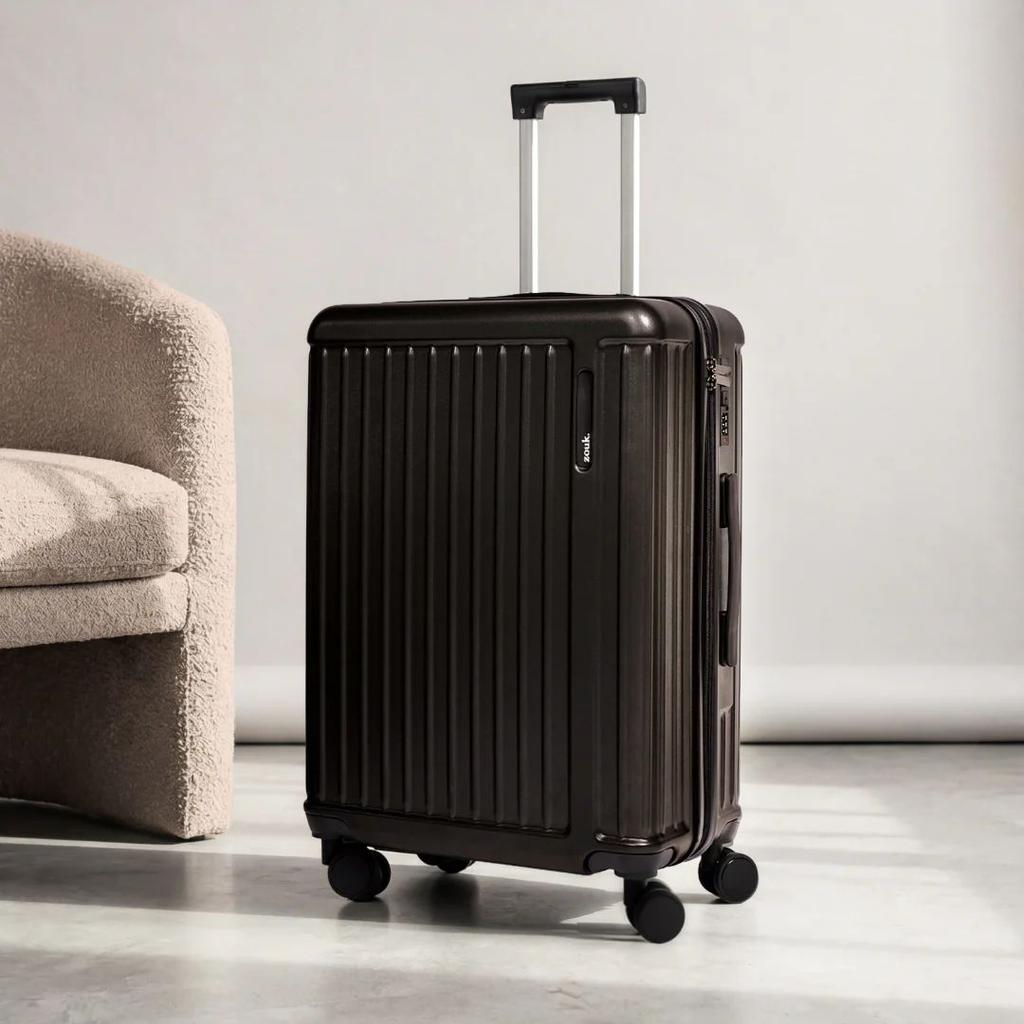 Charcoal Grey Sahana Trolley Bag - Set of 2 (Cabin + Large)