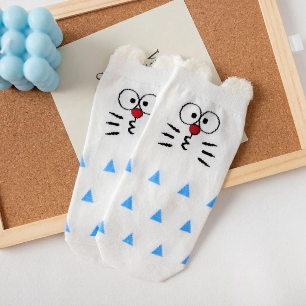 Doraemon Cotton Socks | Soft Breathable Casual Socks — Surprised Doraemon