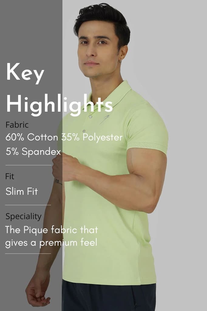 Aura Polo T-shirt Lime — photo 6
