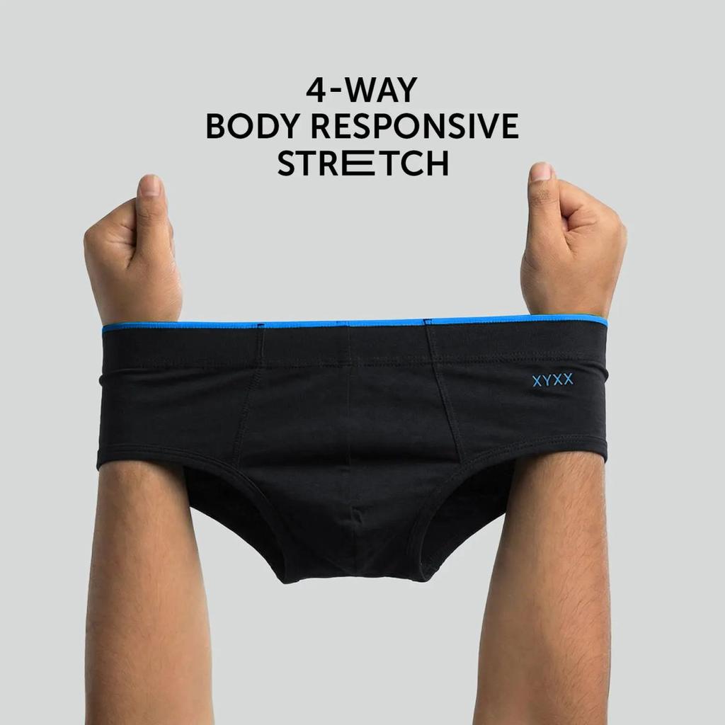 Super Combed Cotton-Modal Briefs - Black Knight — photo 4