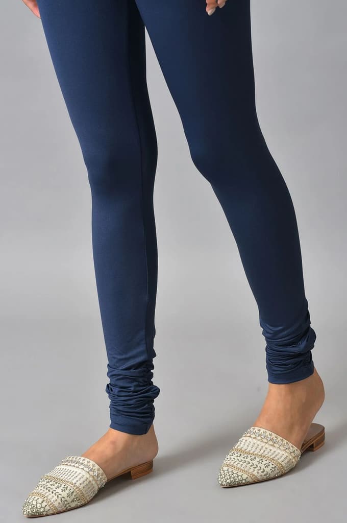 Blue Poly Lycra Women Churidar — photo 8