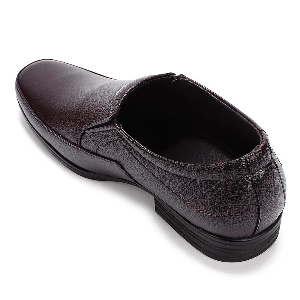 Fortune Brown Formal Non Lacing Moccasins For Men HML-89E By Liberty — photo 5