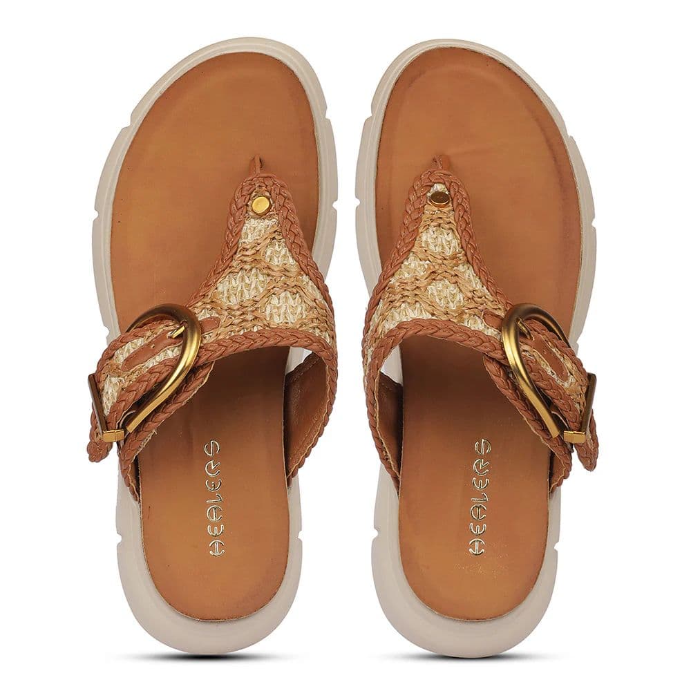 Healers ZQ-HDLT-01 Everyday Comfort Tan Casual Slip-on Slippers for women by Liberty — photo 7