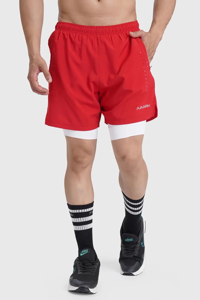 2 in 1 Laser Shorts Red — photo 5