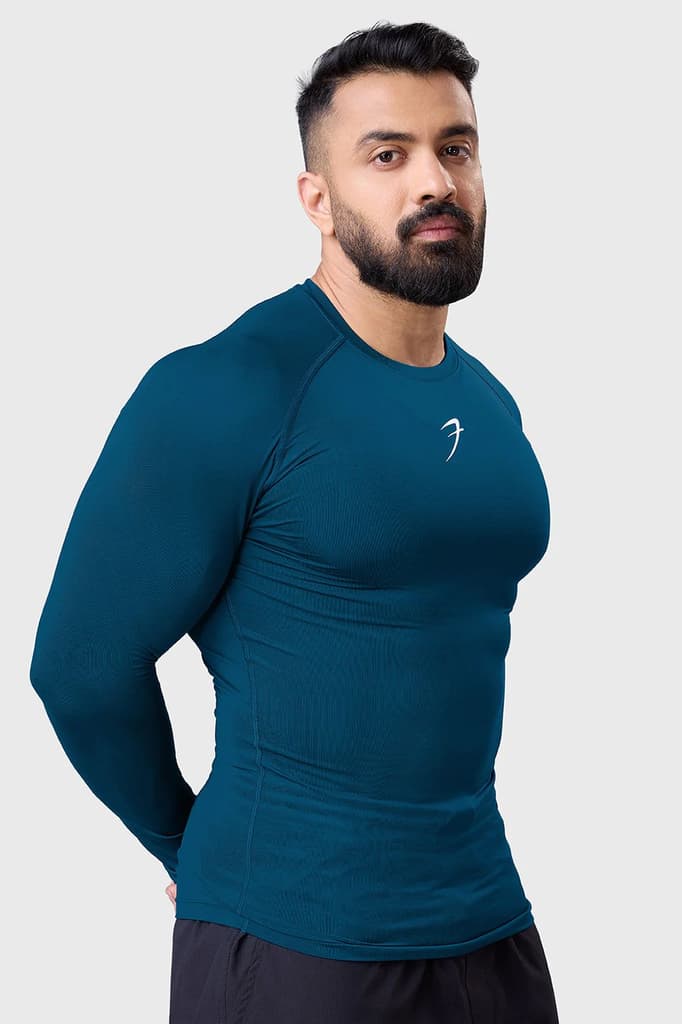 Compression Fullsleeves T-shirt Teal — photo 4