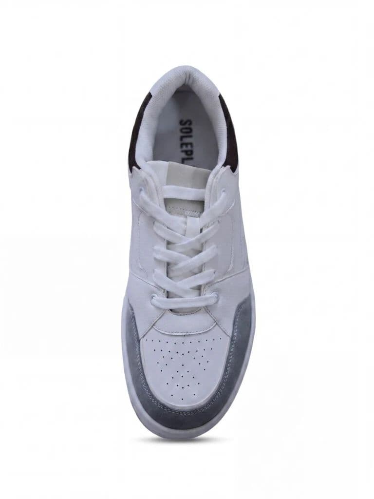 SOLEPLAY Grey Perforated Lace-Up Sneakers — photo 4