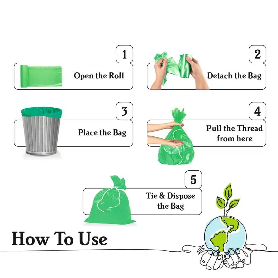 Smart One Garbage Bag Roll Green - Small - 17 x 19 Inch — photo 2