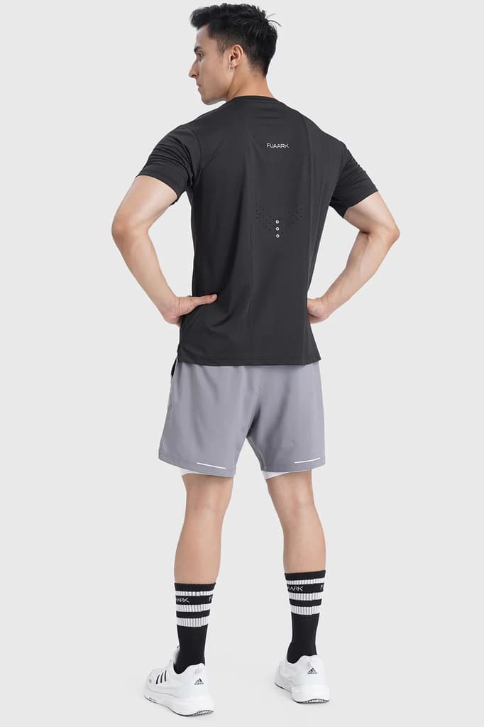 Laser Cut Running T-shirt Black — photo 7