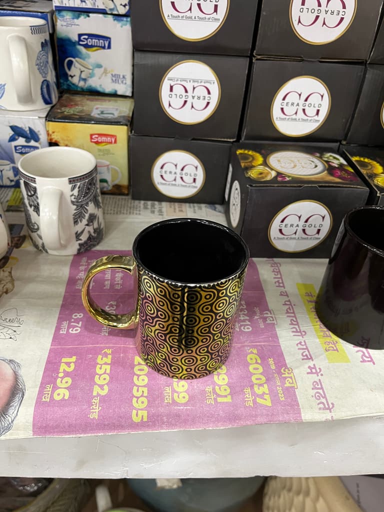 Gold and Black Mug | Coffee Mug | Ceramic | Gold and Black