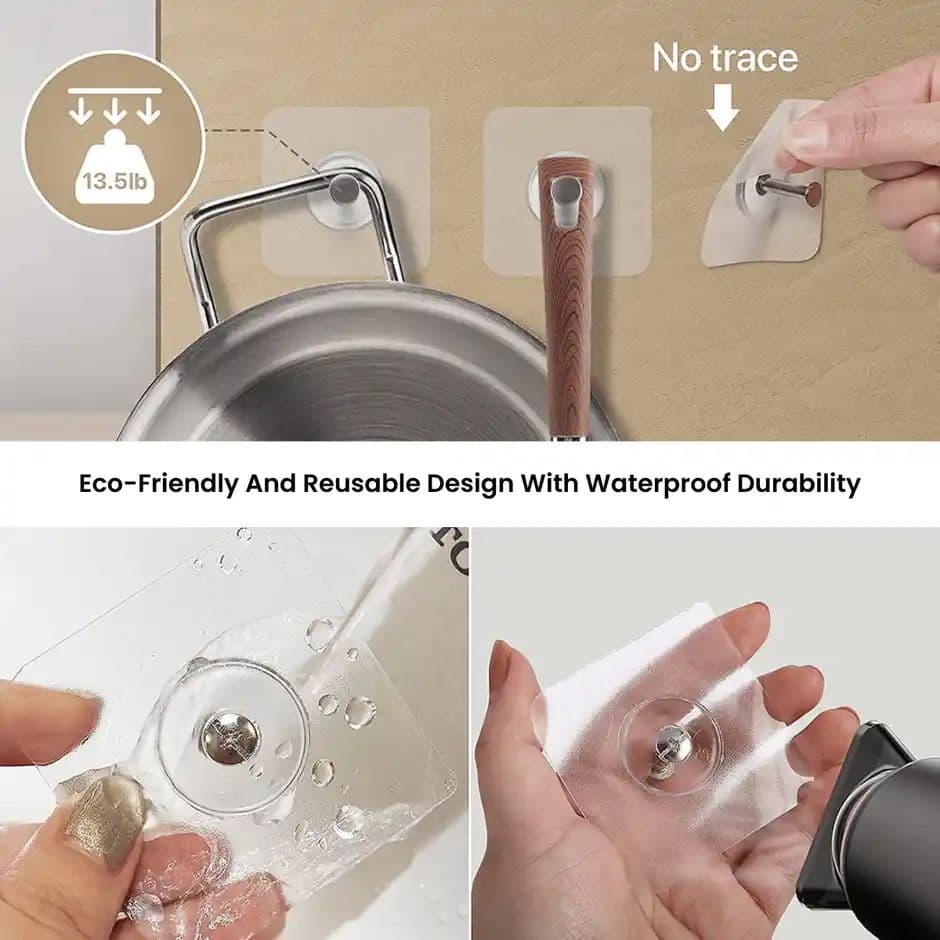 Zulaxy Photo Frame Wall Hooks | Self|Adhesive Hooks for Hanging Frames Without Drilling — photo 2