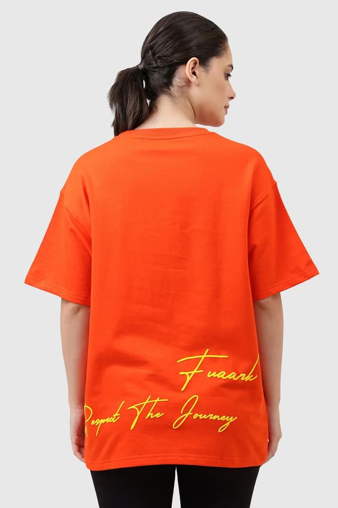Respect The Journey Oversized T-shirt Orange — photo 5