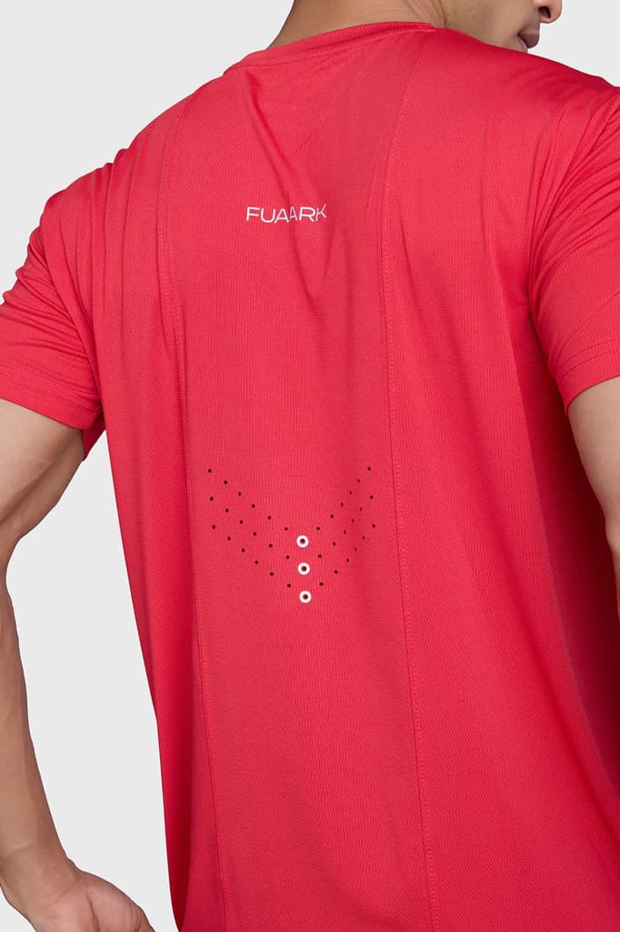 Laser Cut Running T-shirt Red — photo 4