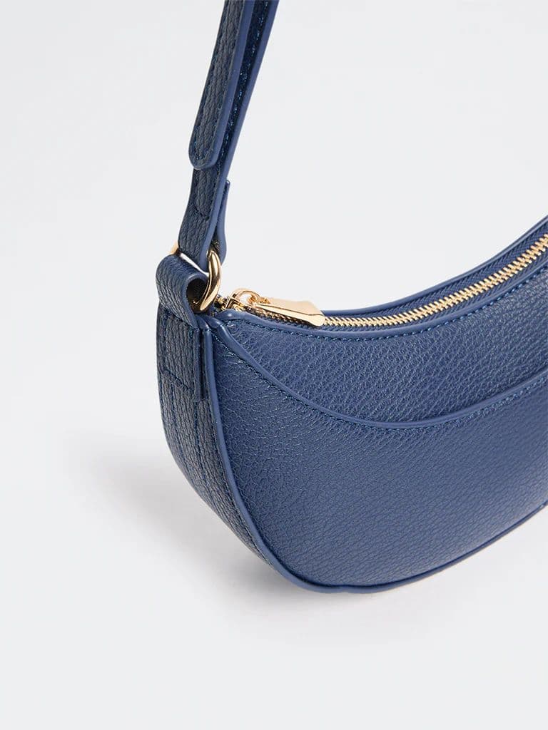 Westside Navy Textured Crescent Sling Bag — photo 2