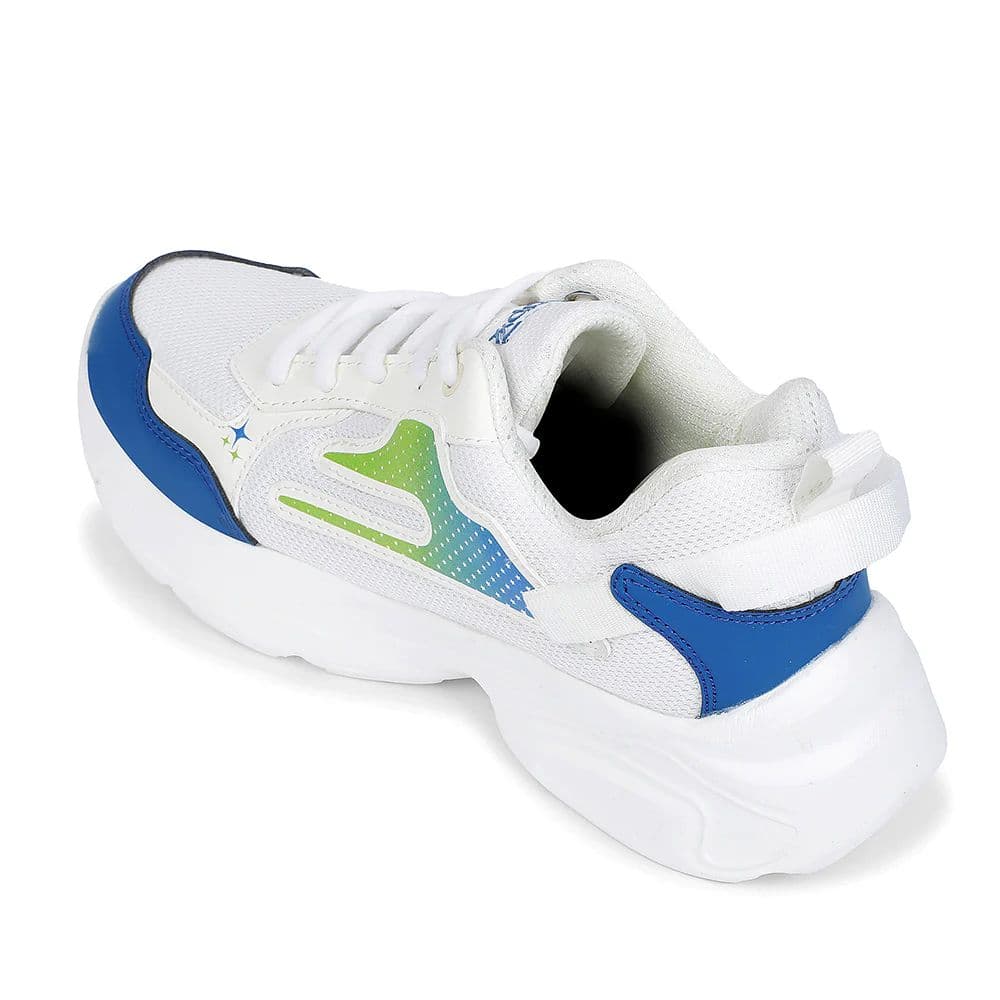 LEAP7X White Sports Non Lacing Walking Shoes for Kids ZEOX-2 by Liberty — photo 4