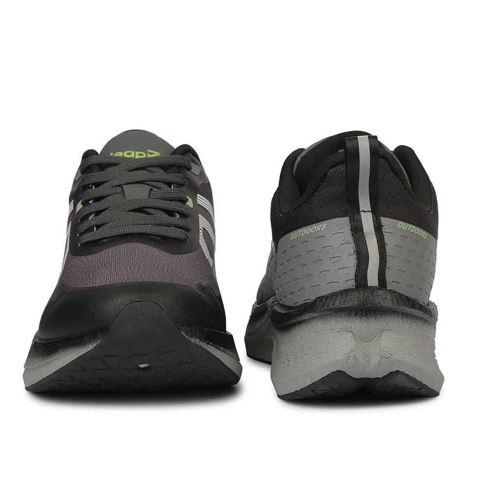 Leap7X ZLP-XM-20 Black Sports Lacing Running Shoes for Men by Liberty — photo 6