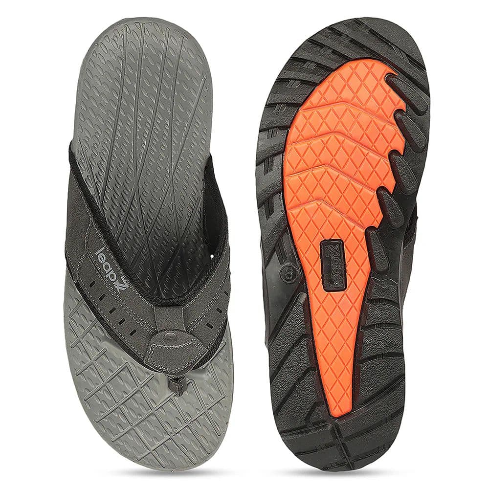 Leap7X VELOCITY-1 EVA Dark Grey Casual Slippers for Men by Liberty — photo 4