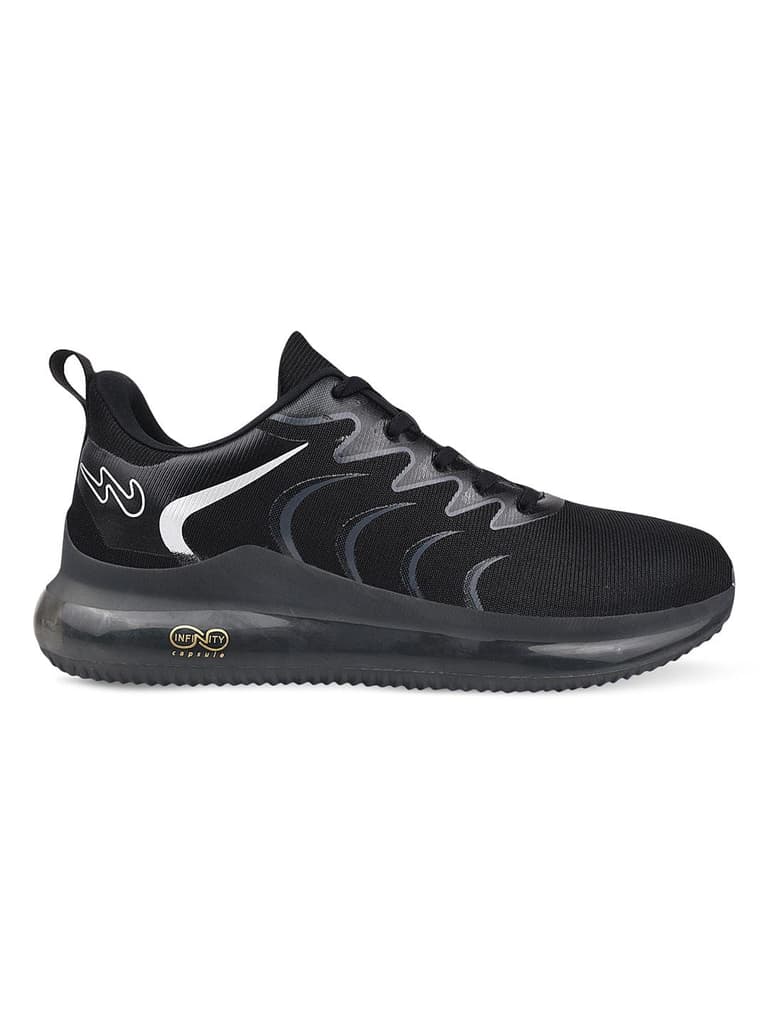 CAMP BROOM Black Men's Running Shoes — Black / 6