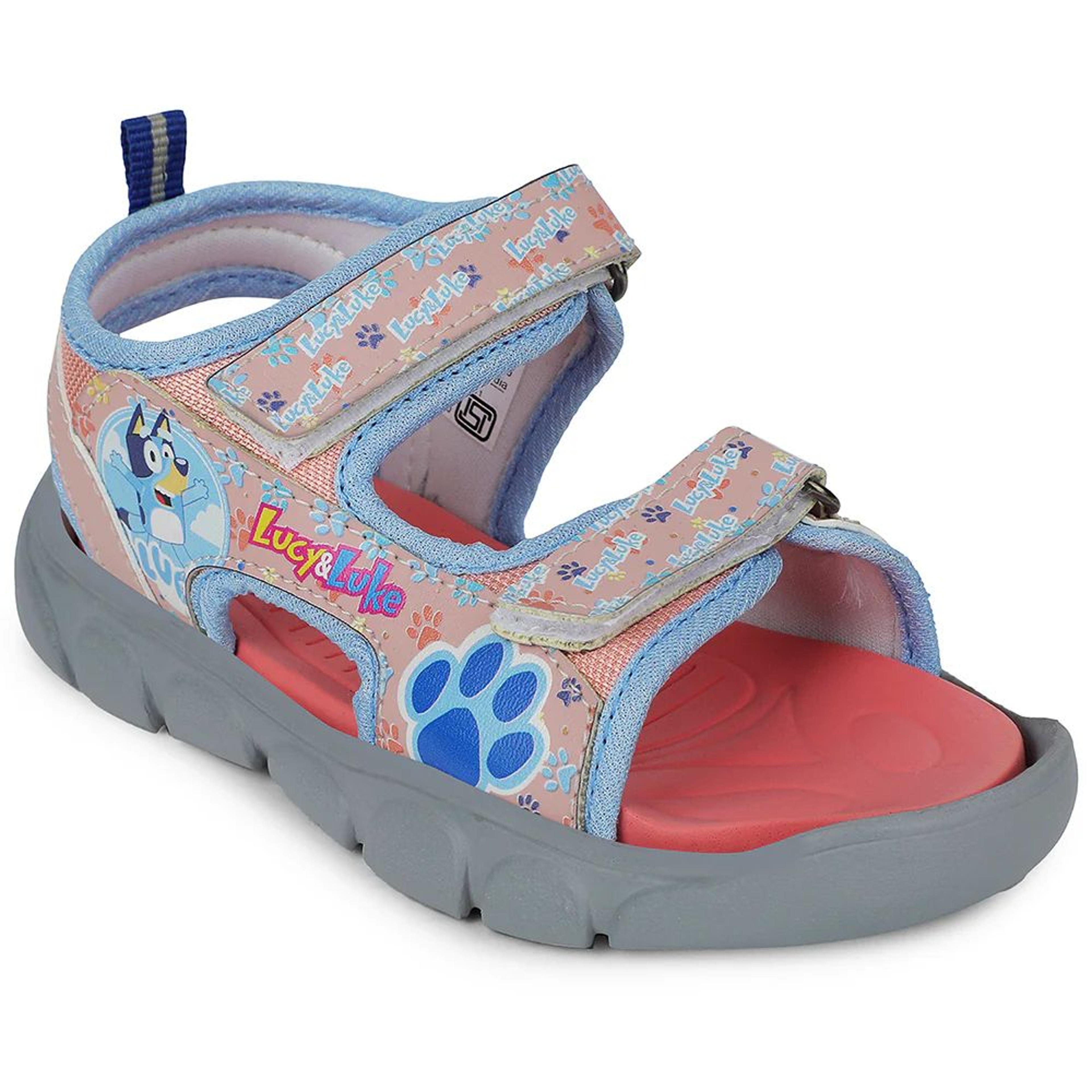 Lucy & Luke Peach Casual Sandal For Kids FLYNN-90 By Liberty