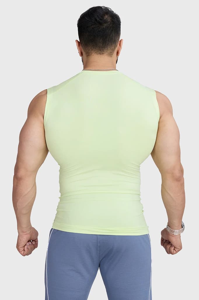 Compression Sleeveless Tank Lime — photo 6