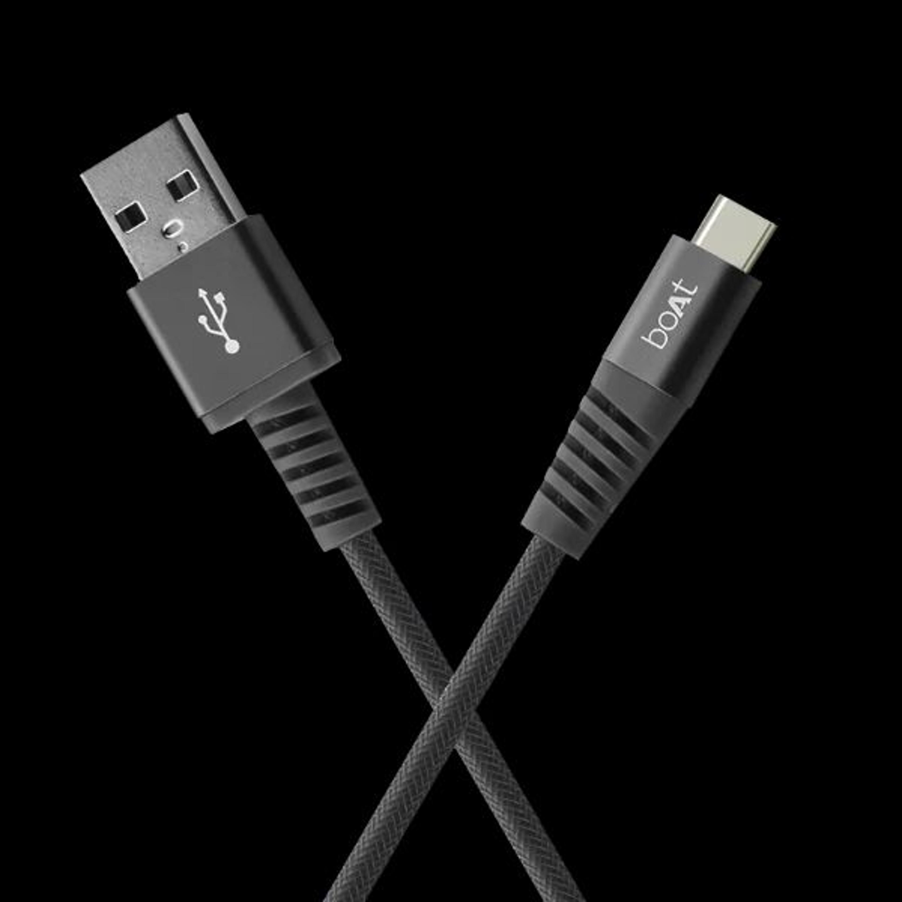 Para-Armour Type-C Cable 1.5M | Type-C Cable for Mobile Phones, Durable Nylon Braiding, 1.5 Meter length, 10000+ bends lifespan