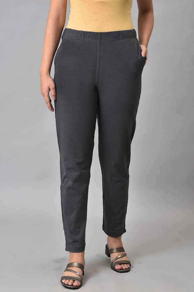Grey Cotton Jersey Pants — photo 7