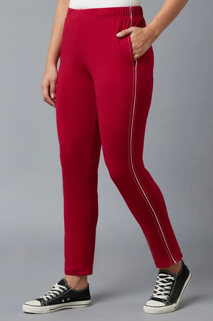 Brown Ankle Length Jersy Pants — photo 3