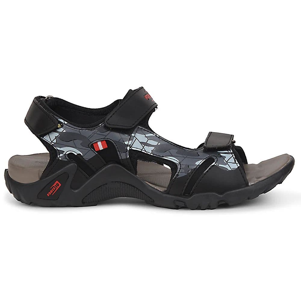 Force 10 Black Sporty Casual Sandal For Men 8141-20 By Liberty — photo 2