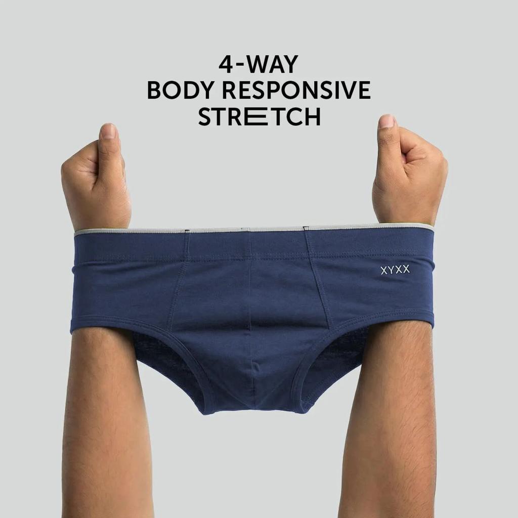 Super Combed Cotton-Modal Briefs - Estate Blue — photo 2