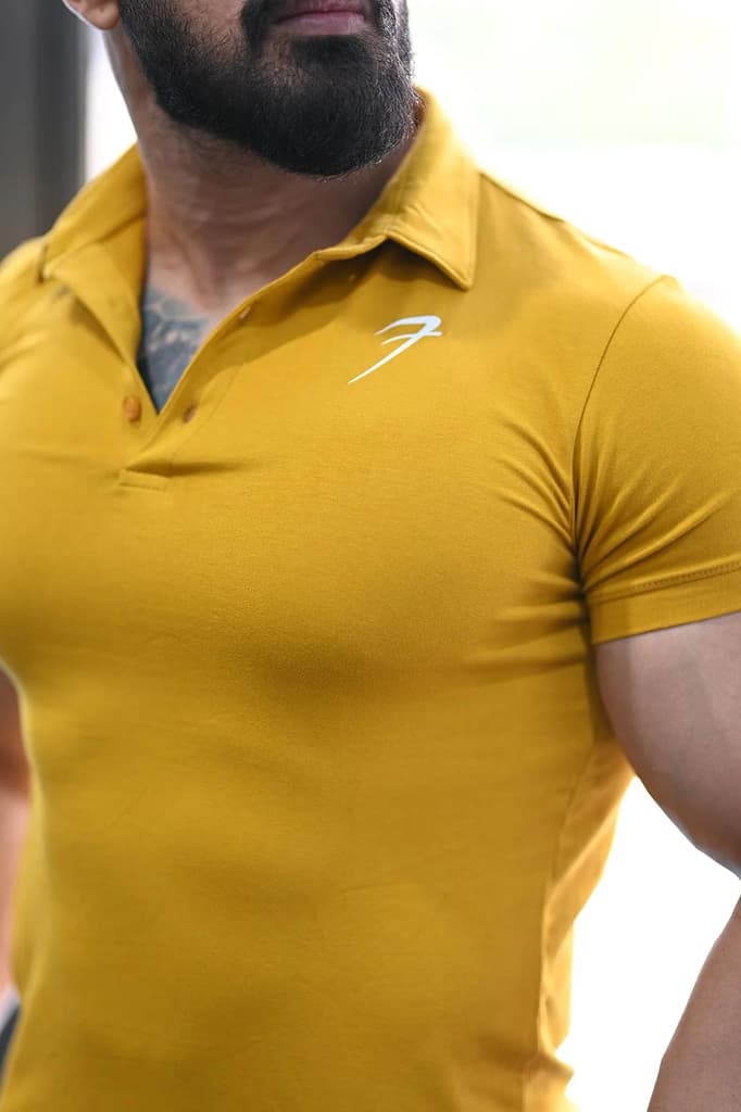 Polo T-shirt Mustard — photo 4